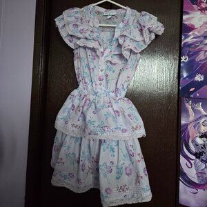 Loveshackfancy X Target double ruffle dress purple XXS